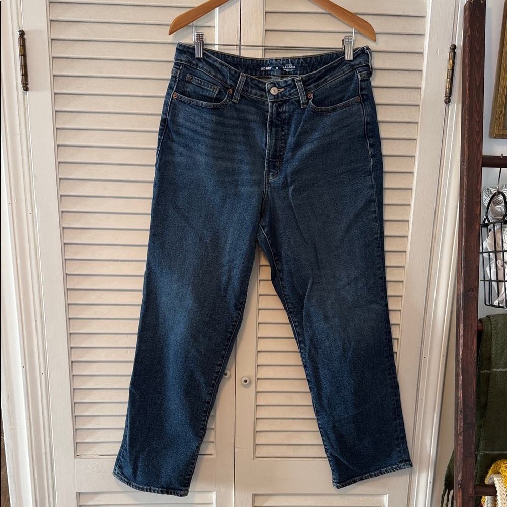 Old Navy Dark Blue Straight Leg Jeans